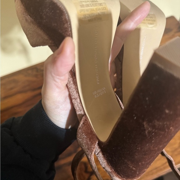 French Connection Women's Brown Taryn Platform Peep Toe Pump 6.5 - Picture 9 of 9